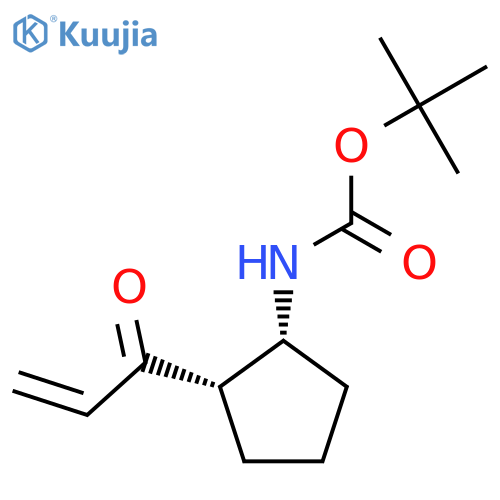 rac-tert-butyl N-[(1R,2S)-2-(prop-2-enoyl)cyclopentyl]carbamate structure