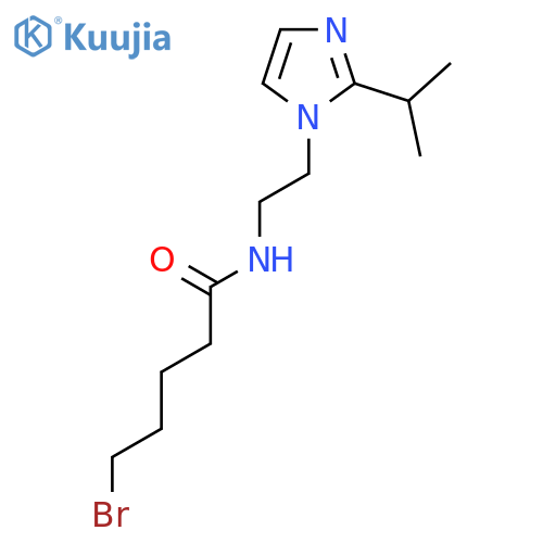 5-bromo-N-{2-[2-(propan-2-yl)-1H-imidazol-1-yl]ethyl}pentanamide structure