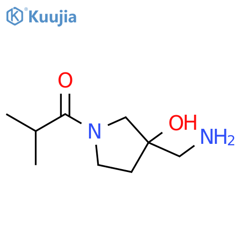 1-Propanone, 1-[3-(aminomethyl)-3-hydroxy-1-pyrrolidinyl]-2-methyl- structure
