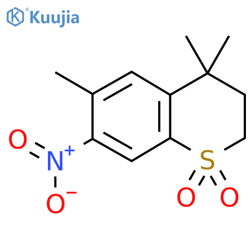 4,4,6-trimethyl-7-nitro-3,4-dihydro-2H-1lambda6-benzothiopyran-1,1-dione structure