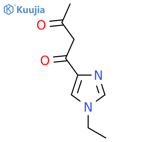 1-(1-ethyl-1H-imidazol-4-yl)butane-1,3-dione structure