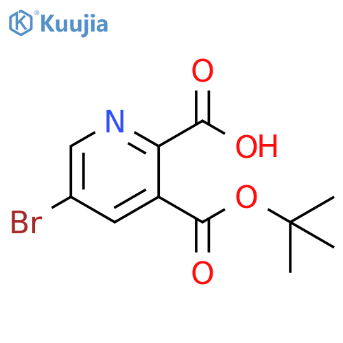 5-bromo-3-[(tert-butoxy)carbonyl]pyridine-2-carboxylic acid structure