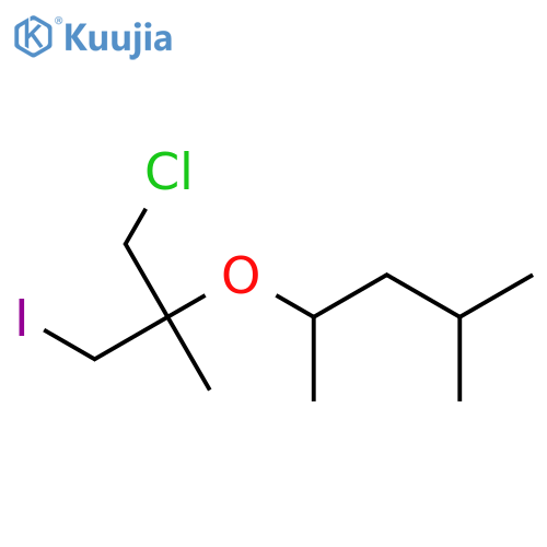 2-(1-chloro-3-iodo-2-methylpropan-2-yl)oxy-4-methylpentane structure
