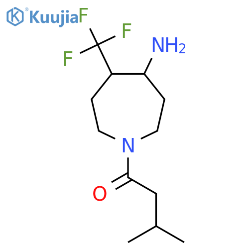 1-[4-Amino-5-(trifluoromethyl)azepan-1-yl]-3-methylbutan-1-one structure