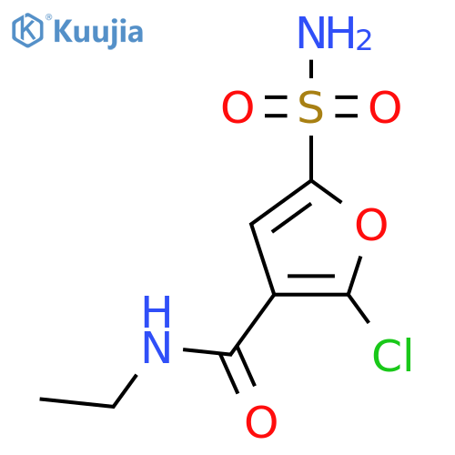 2-chloro-N-ethyl-5-sulfamoylfuran-3-carboxamide structure