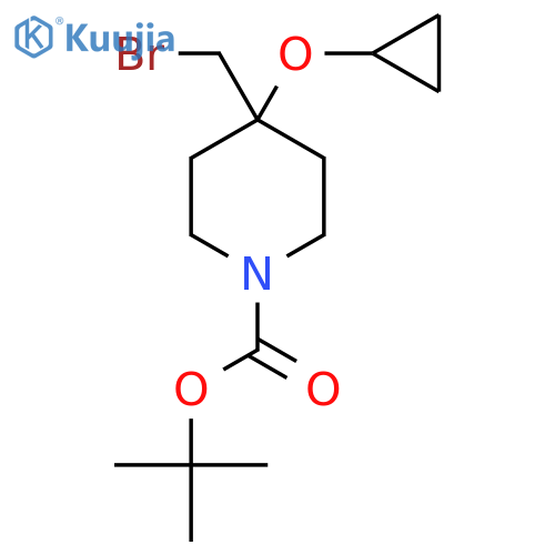 tert-butyl 4-(bromomethyl)-4-cyclopropoxypiperidine-1-carboxylate structure