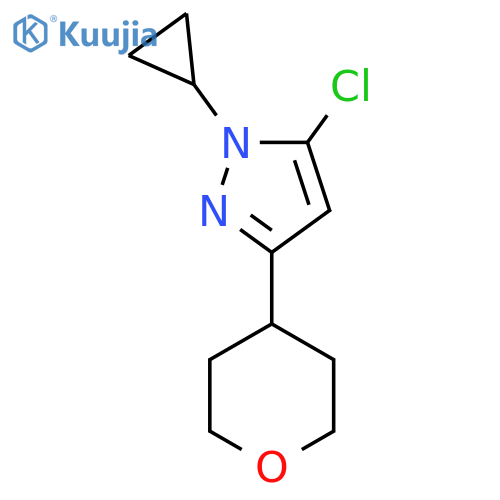 5-chloro-1-cyclopropyl-3-(oxan-4-yl)-1H-pyrazole structure