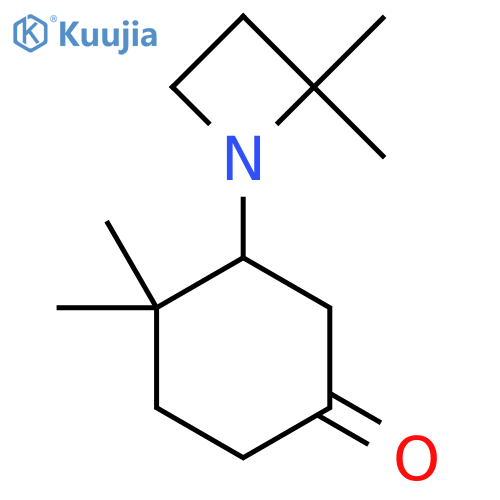 3-(2,2-Dimethylazetidin-1-yl)-4,4-dimethylcyclohexan-1-one structure