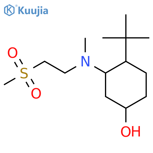4-Tert-butyl-3-[(2-methanesulfonylethyl)(methyl)amino]cyclohexan-1-ol structure