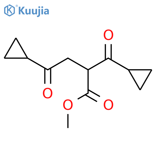methyl 2-cyclopropanecarbonyl-4-cyclopropyl-4-oxobutanoate structure
