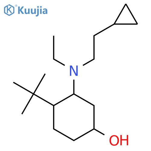 4-Tert-butyl-3-[(2-cyclopropylethyl)(ethyl)amino]cyclohexan-1-ol structure