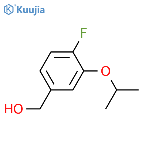 4-fluoro-3-(propan-2-yloxy)phenylmethanol structure