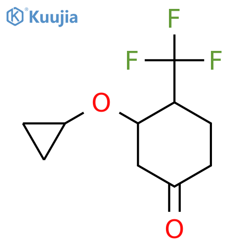 3-Cyclopropoxy-4-(trifluoromethyl)cyclohexan-1-one structure
