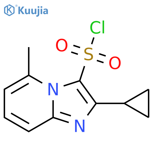 2-cyclopropyl-5-methylimidazo1,2-apyridine-3-sulfonyl chloride structure