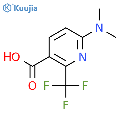 6-(dimethylamino)-2-(trifluoromethyl)pyridine-3-carboxylic acid structure