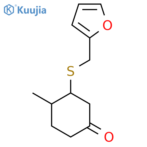 3-{[(Furan-2-yl)methyl]sulfanyl}-4-methylcyclohexan-1-one structure