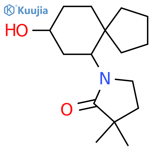 1-{8-Hydroxyspiro[4.5]decan-6-yl}-3,3-dimethylpyrrolidin-2-one structure