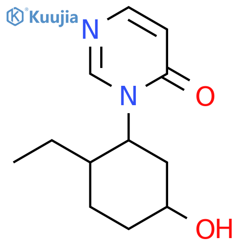 3-(2-Ethyl-5-hydroxycyclohexyl)-3,4-dihydropyrimidin-4-one structure