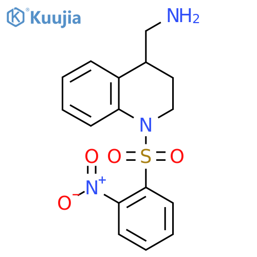 1-[1-(2-Nitrobenzenesulfonyl)-1,2,3,4-tetrahydroquinolin-4-yl]methanamine structure