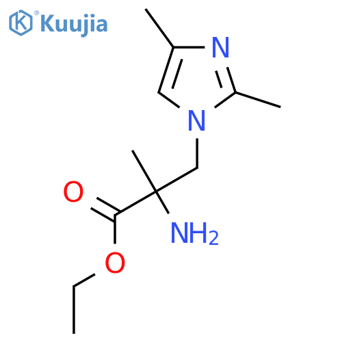 ethyl 2-amino-3-(2,4-dimethyl-1H-imidazol-1-yl)-2-methylpropanoate structure