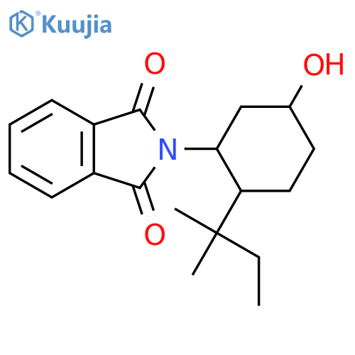 2-[5-hydroxy-2-(2-methylbutan-2-yl)cyclohexyl]-2,3-dihydro-1H-isoindole-1,3-dione structure
