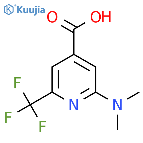 2-(dimethylamino)-6-(trifluoromethyl)pyridine-4-carboxylic acid structure