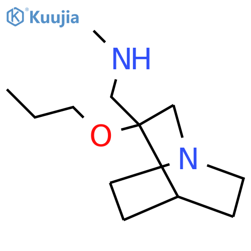 methyl({3-propoxy-1-azabicyclo2.2.2octan-3-yl}methyl)amine structure
