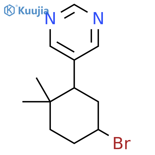5-(5-Bromo-2,2-dimethylcyclohexyl)pyrimidine structure