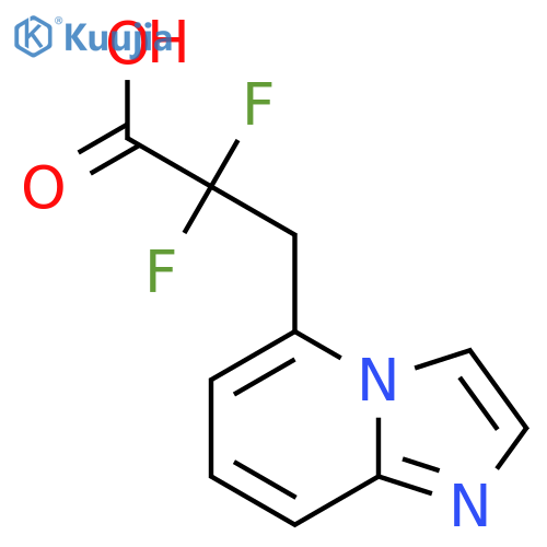2,2-difluoro-3-{imidazo1,2-apyridin-5-yl}propanoic acid structure