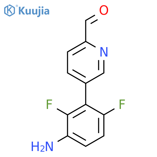 5-(3-amino-2,6-difluorophenyl)pyridine-2-carbaldehyde structure