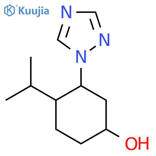 4-(propan-2-yl)-3-(1H-1,2,4-triazol-1-yl)cyclohexan-1-ol structure