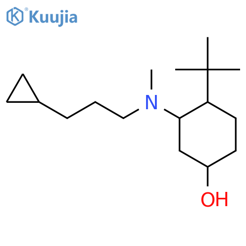 4-Tert-butyl-3-[(3-cyclopropylpropyl)(methyl)amino]cyclohexan-1-ol structure