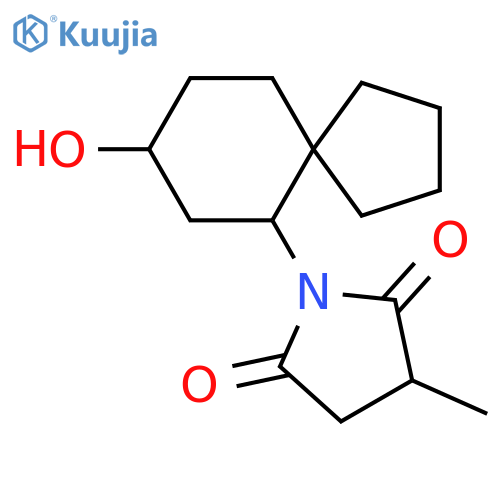 1-{8-Hydroxyspiro[4.5]decan-6-yl}-3-methylpyrrolidine-2,5-dione structure