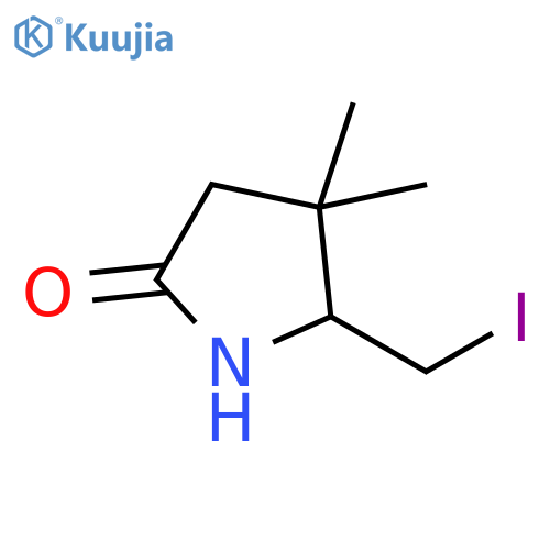 5-(iodomethyl)-4,4-dimethylpyrrolidin-2-one structure
