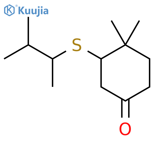 4,4-Dimethyl-3-[(3-methylbutan-2-yl)sulfanyl]cyclohexan-1-one structure