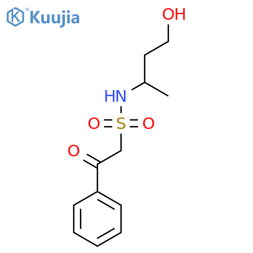 N-(4-hydroxybutan-2-yl)-2-oxo-2-phenylethane-1-sulfonamide structure