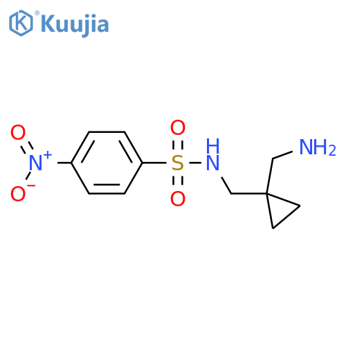 N-{1-(aminomethyl)cyclopropylmethyl}-4-nitrobenzene-1-sulfonamide structure