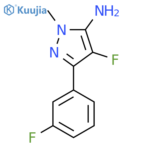 4-fluoro-3-(3-fluorophenyl)-1-methyl-1H-pyrazol-5-amine structure
