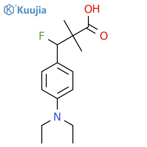3-[4-(Diethylamino)phenyl]-3-fluoro-2,2-dimethylpropanoic acid structure