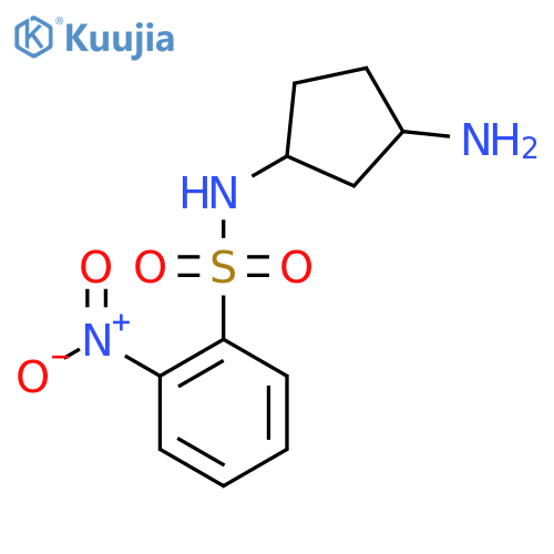 N-(3-aminocyclopentyl)-2-nitrobenzene-1-sulfonamide structure