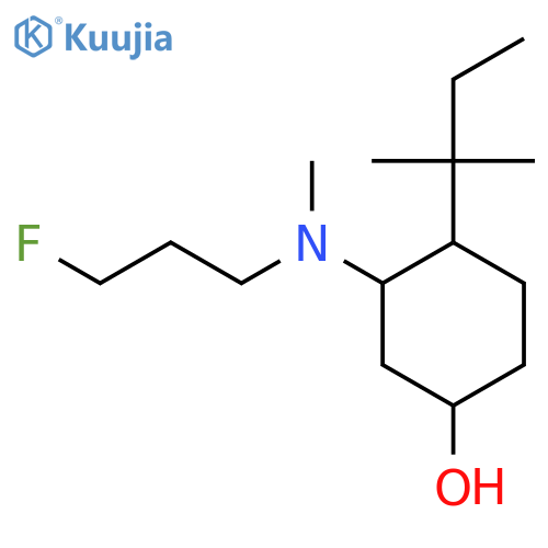3-[(3-Fluoropropyl)(methyl)amino]-4-(2-methylbutan-2-yl)cyclohexan-1-ol structure