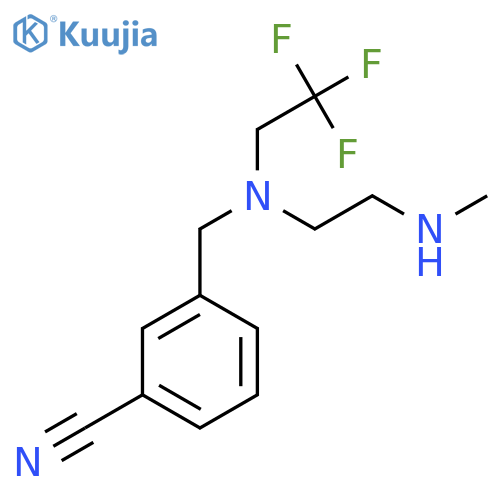 3-({2-(methylamino)ethyl(2,2,2-trifluoroethyl)amino}methyl)benzonitrile structure