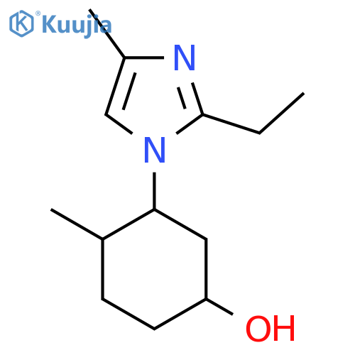 3-(2-ethyl-4-methyl-1H-imidazol-1-yl)-4-methylcyclohexan-1-ol structure