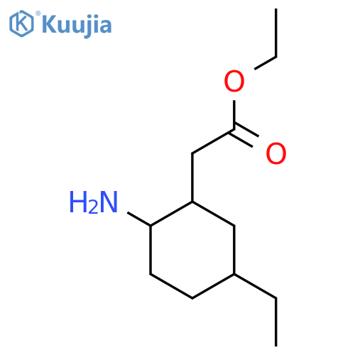 Ethyl 2-(2-amino-5-ethylcyclohexyl)acetate structure