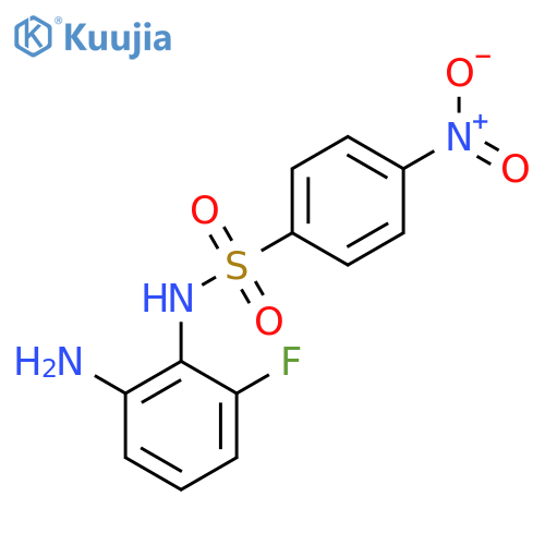 N-(2-amino-6-fluorophenyl)-4-nitrobenzene-1-sulfonamide structure