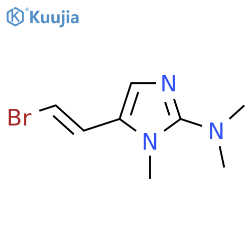 5-(2-bromoethenyl)-N,N,1-trimethyl-1H-imidazol-2-amine structure