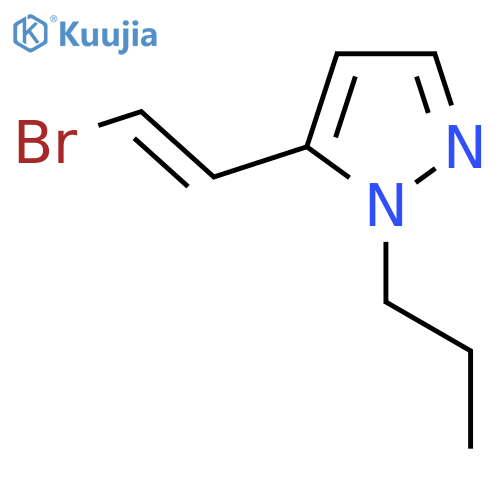 5-(2-bromoethenyl)-1-propyl-1H-pyrazole structure
