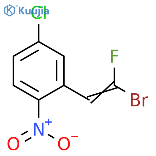Benzene, 2-(2-bromo-2-fluoroethenyl)-4-chloro-1-nitro- structure