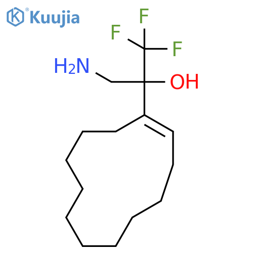 3-amino-2-[(1E)-cyclododec-1-en-1-yl]-1,1,1-trifluoropropan-2-ol structure
