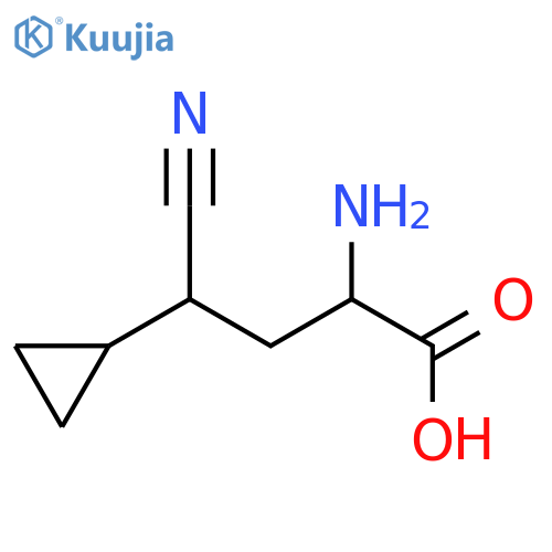 2-Amino-4-cyano-4-cyclopropylbutanoic acid structure